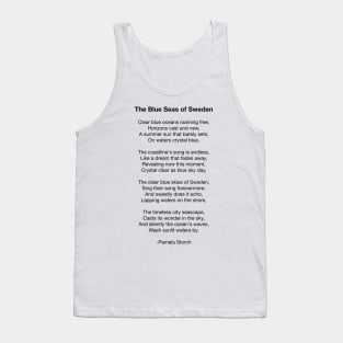 The Blue Seas of Sweden Poem Tank Top